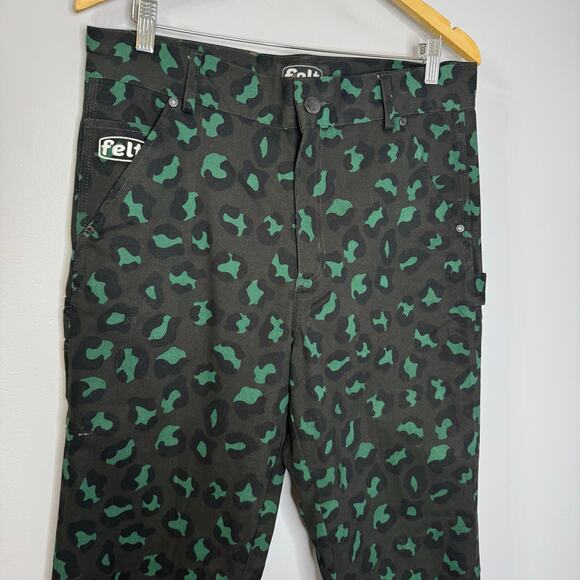 Felt Garden Pant Dark Leopard Cotton Canvas Relax Fit Men's 32 - Picture 3 of 7